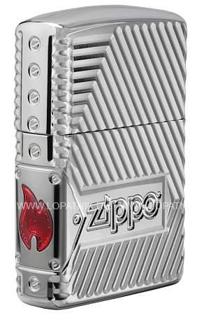 зажигалка zippo armor® с покрытием high polish chrome Zippo