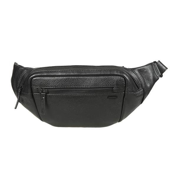 Поясная сумка мужская кожаная Gianni Conti 1815166 black Gianni Conti, Артикул: 1815166 black фото №1