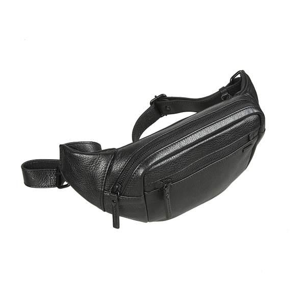 Поясная сумка мужская кожаная Gianni Conti 1815166 black Gianni Conti, Артикул: 1815166 black фото №1