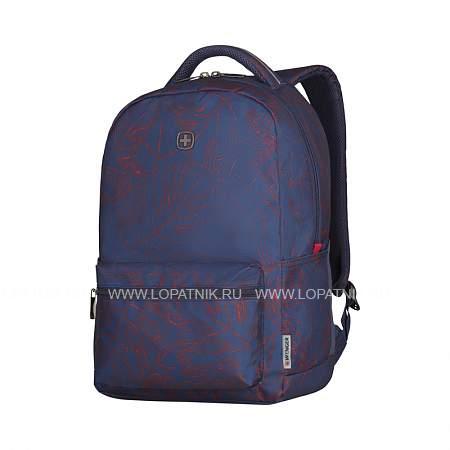 рюкзак wenger 16'', синий с рисунком, полиэстер, 36 x 25 x 45 см, 22 л 606467 Wenger