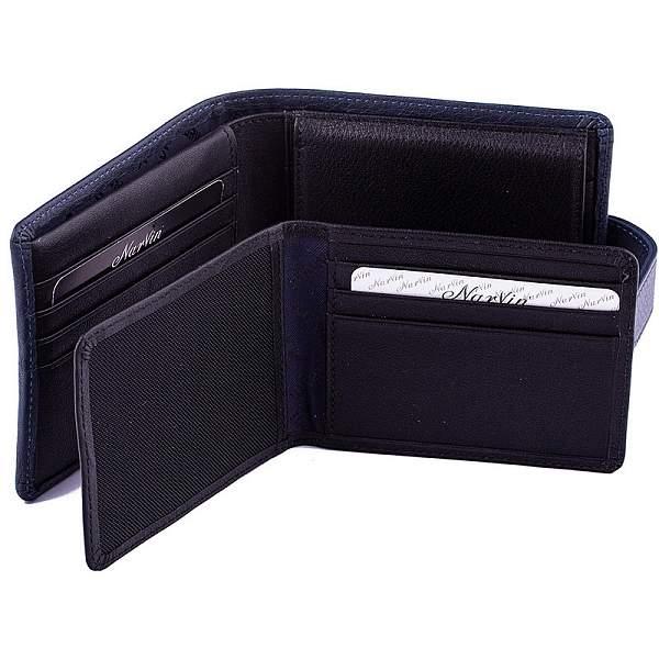 Портмоне NarVin by Vasheron 9695-N.Polo D.Blue/Black Vasheron, Артикул: 9695-N.Polo D.Blue/Black фото №1