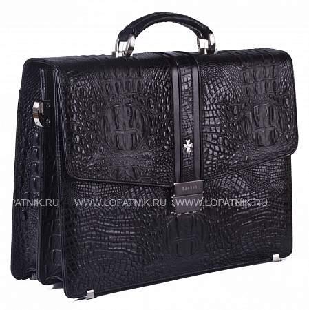 кожаный мужской портфель narvin 9736 n.bambino black Vasheron