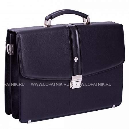 кожаный мужской портфель narvin 9736 n.polo black Vasheron