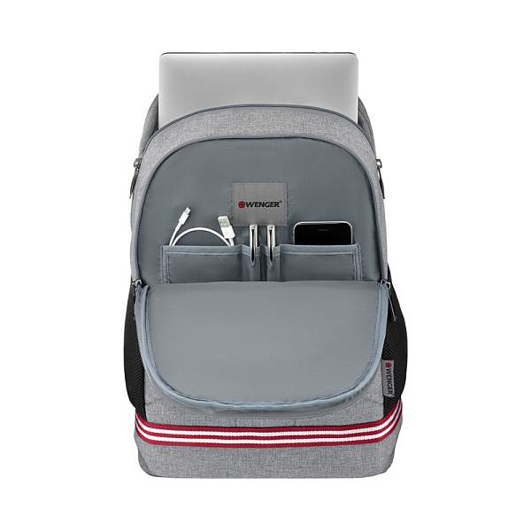 Рюкзак WENGER Collegiate Quadma 16”, серый, 100% полиэстер, 33х17х43 см, 22 л 611666 Wenger, Артикул: 611666 фото №1