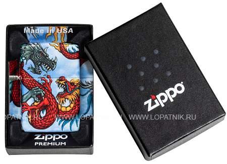 зажигалка zippo dragon с покрытием white matte Zippo