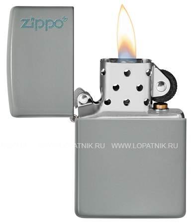 зажигалка zippo classic с покрытием flat grey Zippo