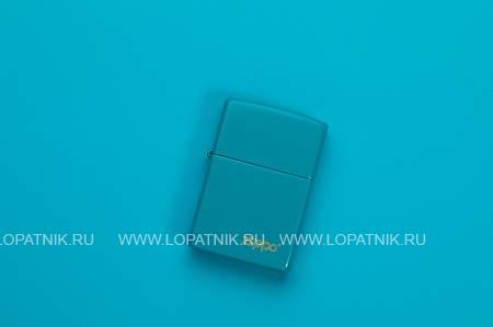 зажигалка zippo classic с покрытием flat turquoise Zippo