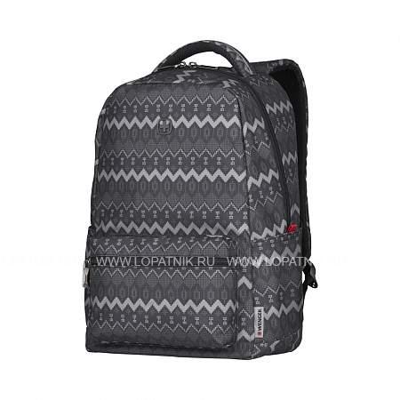 рюкзак wenger colleague 16'', серый с рисунком, полиэстер, 36 x 25 x 45 см, 22 л 606470 Wenger