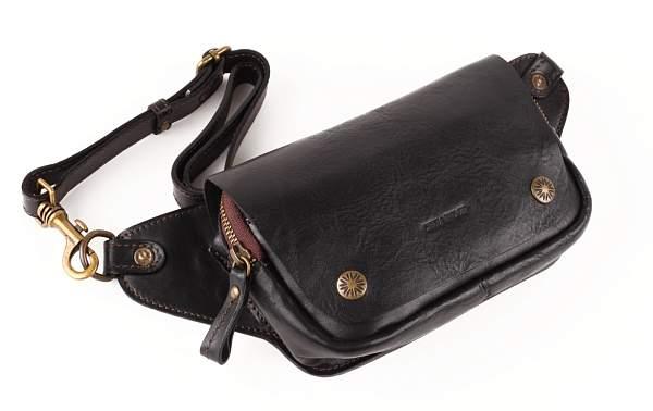 Сумка кожаная поясная Chiarugi 52001 nero Chiarugi, Артикул: 52001 nero фото №1