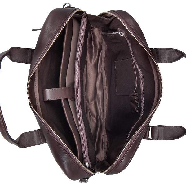 Бизнес-сумка тёмно-коричневый Sergio Belotti 6035 VT Genoa dark brown Sergio Belotti, Артикул: 6035 VT Genoa dark brown фото №1