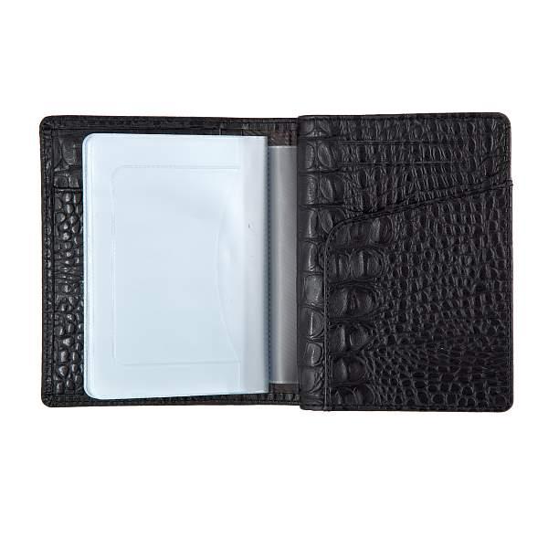 Обложка для автодокументов чёрный Sergio Belotti 7301 croco black Sergio Belotti, Артикул: 7301 croco black фото №1