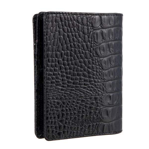 Обложка для автодокументов чёрный Sergio Belotti 7301 croco black Sergio Belotti, Артикул: 7301 croco black фото №1