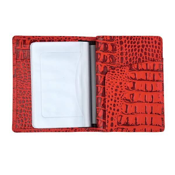Обложка для автодокументов красный Sergio Belotti 7301 croco red Sergio Belotti, Артикул: 7301 croco red фото №1