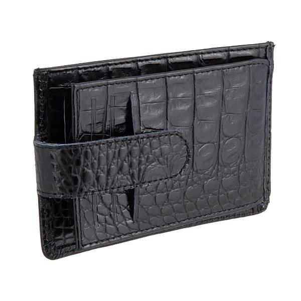 Кредитница чёрный Sergio Belotti 7401 croco black Sergio Belotti, Артикул: 7401 croco black фото №1