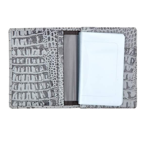 Обложка для автодокументов серый Sergio Belotti 7301 croco grey Sergio Belotti, Артикул: 7301 croco grey фото №1