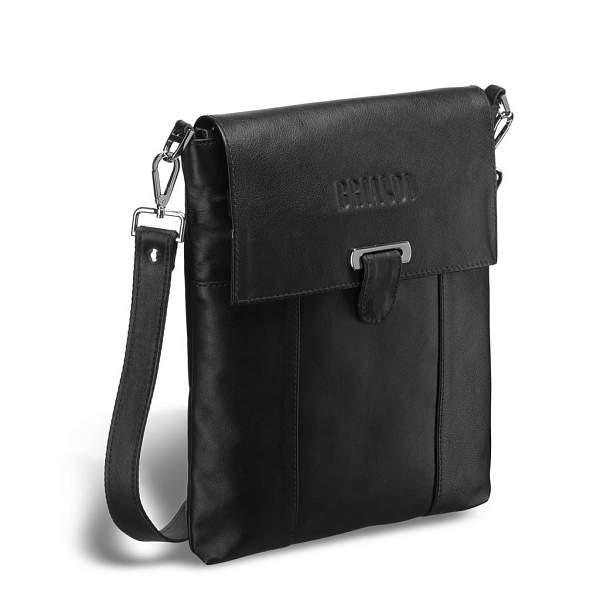 Кожаная сумка через плечо BRIALDI Toronto (Торонто) black BR00027HO Черный Brialdi, Артикул: BR00027HO фото №1