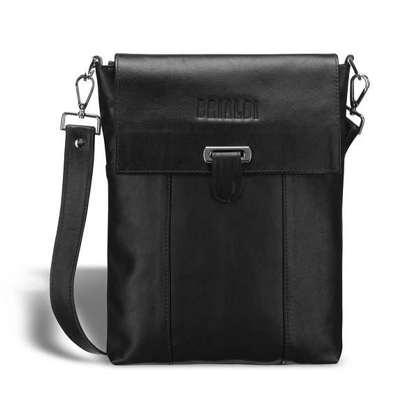 Кожаная сумка через плечо BRIALDI Toronto (Торонто) black BR00027HO Черный Brialdi, Артикул: BR00027HO фото №1