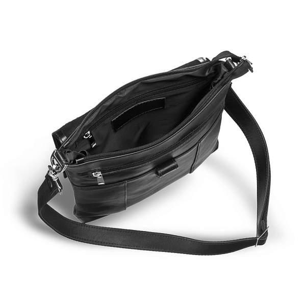 Кожаная сумка через плечо BRIALDI Toronto (Торонто) black BR00027HO Черный Brialdi, Артикул: BR00027HO фото №1