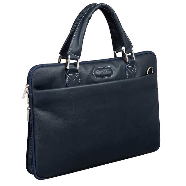 Деловая сумка SLIM-формата BRIALDI Ostin (Остин) navy BR03207UD Синий Brialdi, Артикул: BR03207UD фото №1