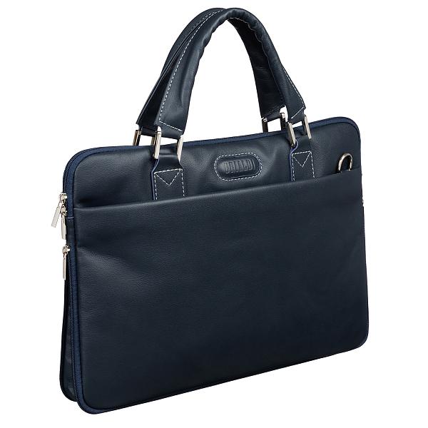 Деловая сумка SLIM-формата BRIALDI Ostin (Остин) navy BR03207UD Синий Brialdi, Артикул: BR03207UD фото №1
