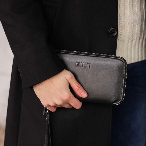 Мультиклатч 2-В-1 BRIALDI Drake (Дрейк) black BR23091LF Черный Brialdi, Артикул: BR23091LF фото №1