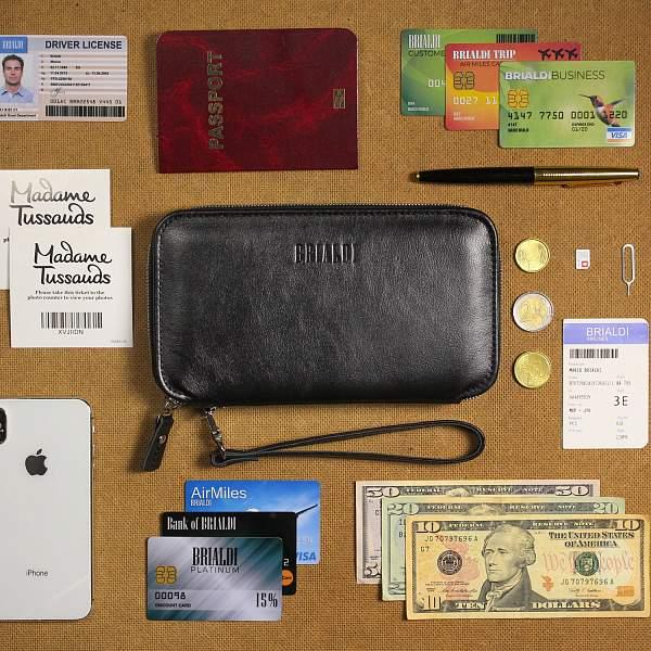 Мультиклатч 2-В-1 BRIALDI Drake (Дрейк) black BR23091LF Черный Brialdi, Артикул: BR23091LF фото №1