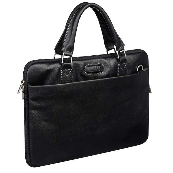 Деловая сумка SLIM-формата BRIALDI Ostin (Остин) black BR00176OE Черный Brialdi, Артикул: BR00176OE фото №1