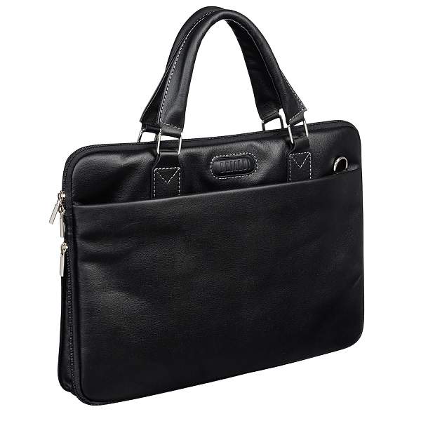 Деловая сумка SLIM-формата BRIALDI Ostin (Остин) black BR00176OE Черный Brialdi, Артикул: BR00176OE фото №1