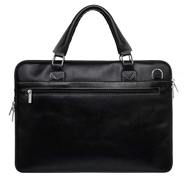 Деловая сумка SLIM-формата BRIALDI Ostin (Остин) black BR00176OE Черный Brialdi, Артикул: BR00176OE фото №1