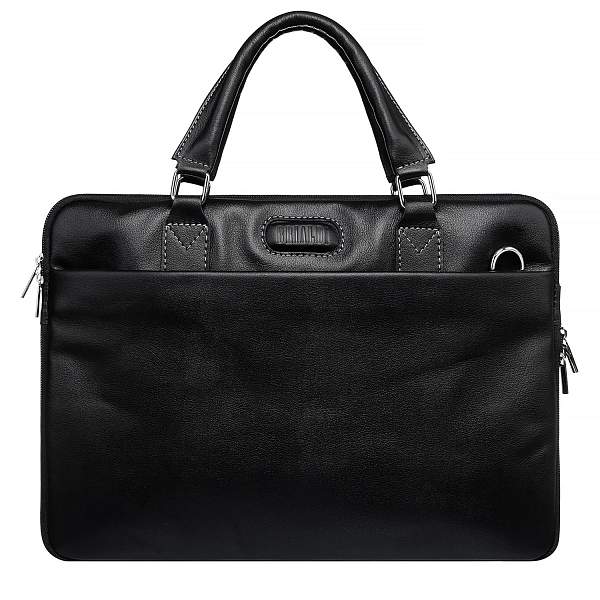 Деловая сумка SLIM-формата BRIALDI Ostin (Остин) black BR00176OE Черный Brialdi, Артикул: BR00176OE фото №1