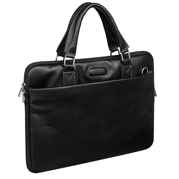 Деловая сумка SLIM-формата BRIALDI Ostin (Остин) black BR00176OE Черный Brialdi, Артикул: BR00176OE фото №1