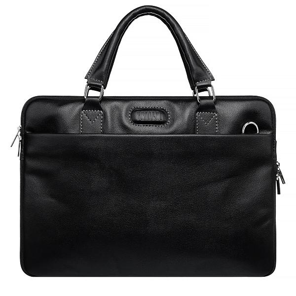 Деловая сумка SLIM-формата BRIALDI Ostin (Остин) black BR00176OE Черный Brialdi, Артикул: BR00176OE фото №1