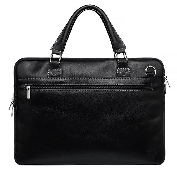 Деловая сумка SLIM-формата BRIALDI Ostin (Остин) black BR00176OE Черный Brialdi, Артикул: BR00176OE фото №1