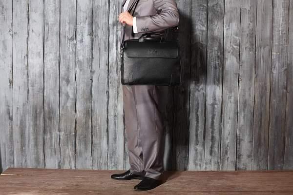 Деловая сумка для города BRIALDI Seattle (Сиэтл) black BR00194ZW Черный Brialdi, Артикул: BR00194ZW фото №1