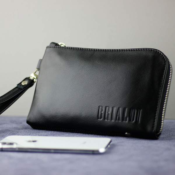 Мужской клатч BRIALDI Orlando (Орландо) black BR00196KE Черный Brialdi, Артикул: BR00196KE фото №1