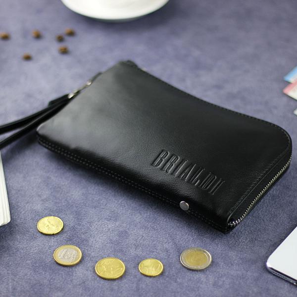 Мужской клатч BRIALDI Orlando (Орландо) black BR00196KE Черный Brialdi, Артикул: BR00196KE фото №1