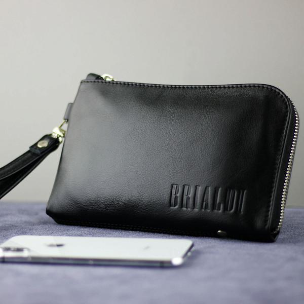Мужской клатч BRIALDI Orlando (Орландо) black BR00196KE Черный Brialdi, Артикул: BR00196KE фото №1