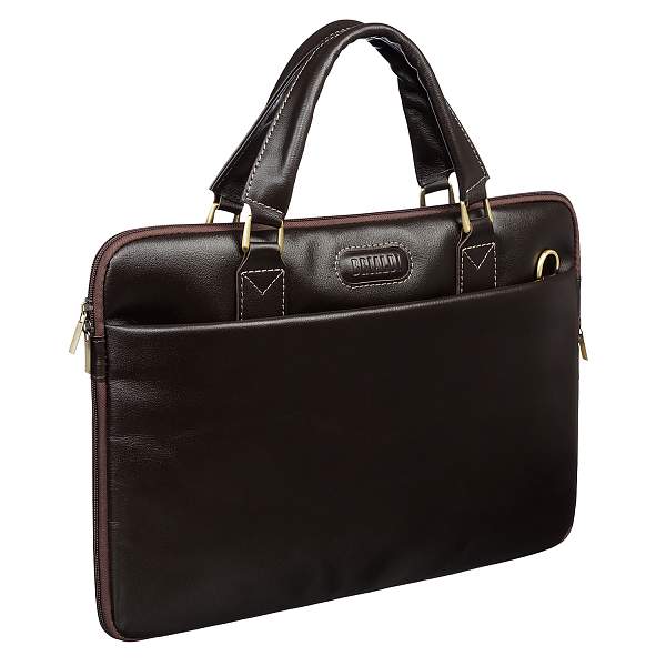 Деловая сумка SLIM-формата BRIALDI Ostin (Остин) brown BR02948DG Коричневый Brialdi, Артикул: BR02948DG фото №1
