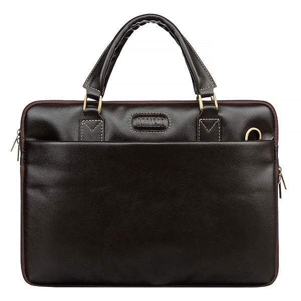 Деловая сумка SLIM-формата BRIALDI Ostin (Остин) brown BR02948DG Коричневый Brialdi, Артикул: BR02948DG фото №1