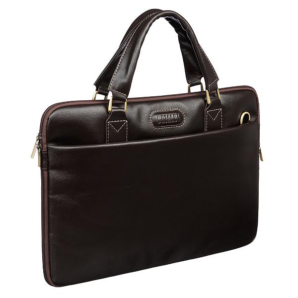 Деловая сумка SLIM-формата BRIALDI Ostin (Остин) brown BR02948DG Коричневый Brialdi, Артикул: BR02948DG фото №1