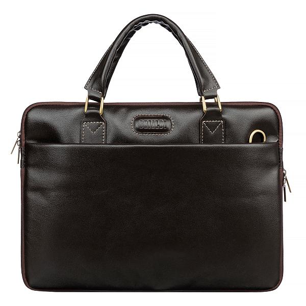 Деловая сумка SLIM-формата BRIALDI Ostin (Остин) brown BR02948DG Коричневый Brialdi, Артикул: BR02948DG фото №1
