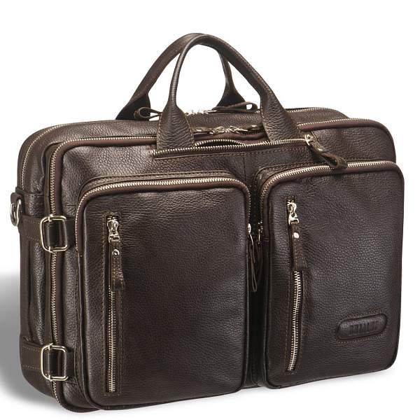 Мужская сумка-трансформер BRIALDI Norman (Норман) relief brown BR11723QO Коричневый Brialdi, Артикул: BR11723QO фото №1