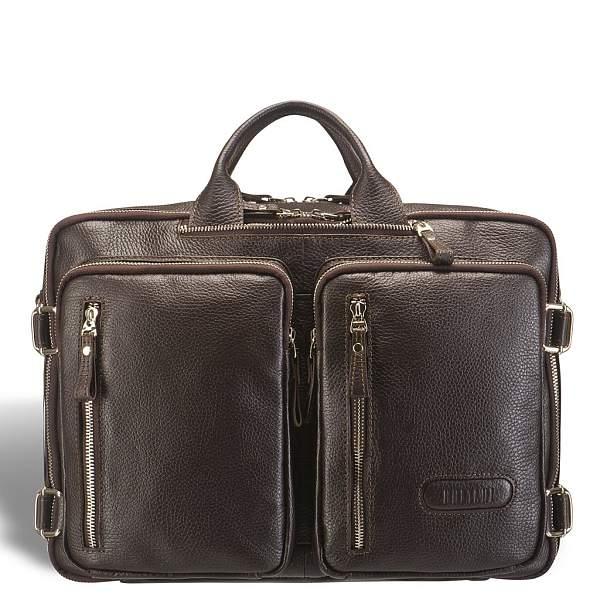 Мужская сумка-трансформер BRIALDI Norman (Норман) relief brown BR11723QO Коричневый Brialdi, Артикул: BR11723QO фото №1
