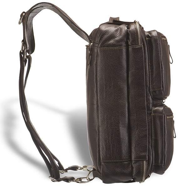 Мужская сумка-трансформер BRIALDI Norman (Норман) relief brown BR11723QO Коричневый Brialdi, Артикул: BR11723QO фото №1