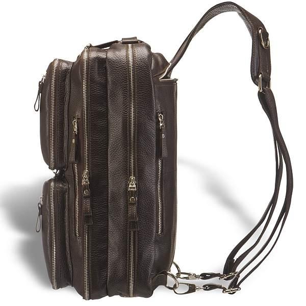 Мужская сумка-трансформер BRIALDI Norman (Норман) relief brown BR11723QO Коричневый Brialdi, Артикул: BR11723QO фото №1