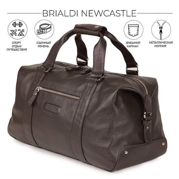 Дорожно-спортивная сумка BRIALDI Newcastle (Ньюкасл) relief brown BR11877NO Коричневый Brialdi, Артикул: BR11877NO фото №1