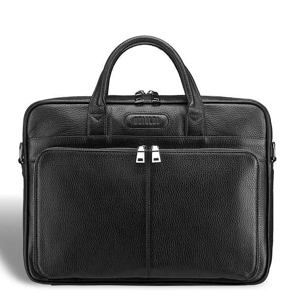 Удобная деловая сумка для документов BRIALDI Pasteur (Пастер) relief black BR12051JD Черный Brialdi, Артикул: BR12051JD фото №1