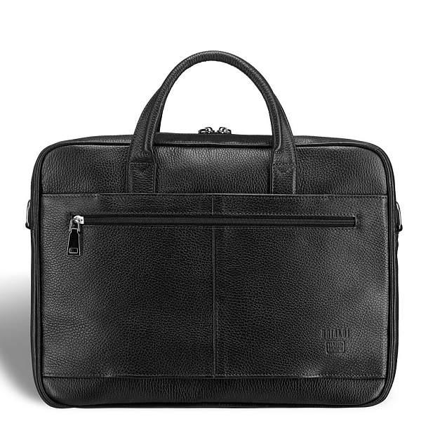 Удобная деловая сумка для документов BRIALDI Pasteur (Пастер) relief black BR12051JD Черный Brialdi, Артикул: BR12051JD фото №1