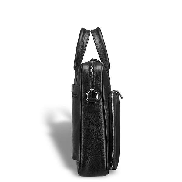 Удобная деловая сумка для документов BRIALDI Pasteur (Пастер) relief black BR12051JD Черный Brialdi, Артикул: BR12051JD фото №1
