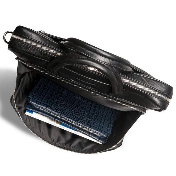 Удобная деловая сумка для документов BRIALDI Pasteur (Пастер) relief black BR12051JD Черный Brialdi, Артикул: BR12051JD фото №1